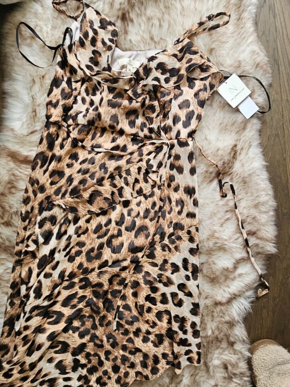 I.N. San Francisco Leopard Print Chiffon Slip Dress – Size Small (S) (BNWT)